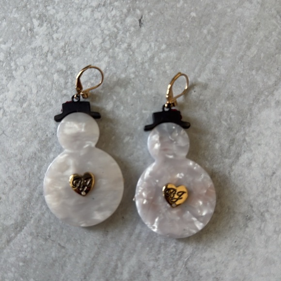 Snowman Christmas Earrings - Picture 2 of 2